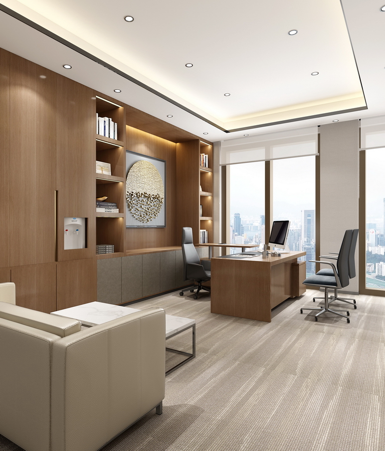財(cái)通證券寫字樓裝修-董事長室-pc